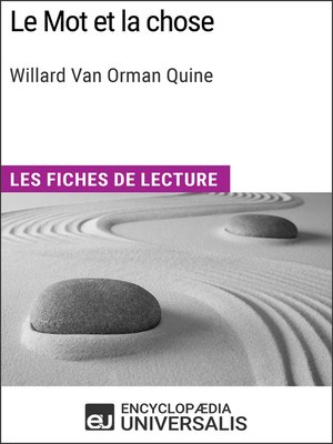 cover image of Le Mot et la chose de Willard Van Orman Quine
